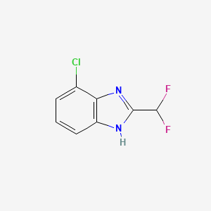 4-chloro-2-(difluoromethyl)-1H-1,3-benzodiazole