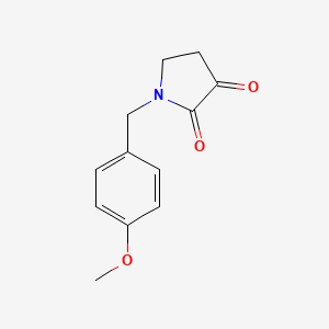 molecular formula C12H13NO3 B1453733 1-[(4-Methoxyphenyl)methyl]pyrrolidine-2,3-dione CAS No. 877776-88-0