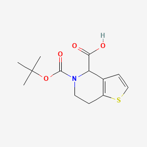 molecular formula C13H17NO4S B1453735 5-[(tert-butoxy)carbonyl]-4H,5H,6H,7H-thieno[3,2-c]pyridine-4-carboxylic acid CAS No. 1291217-74-7