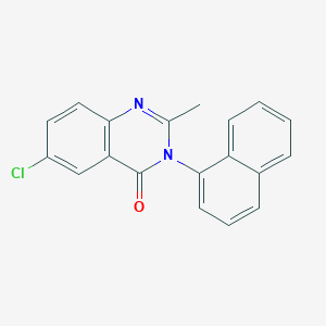 molecular formula C19H13ClN2O B14537372 6-Chloro-2-methyl-3-(naphthalen-1-yl)quinazolin-4(3H)-one CAS No. 62376-79-8