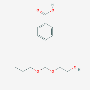 molecular formula C14H22O5 B14537419 Benzoic acid;2-(2-methylpropoxymethoxy)ethanol CAS No. 62254-44-8