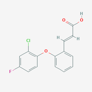 3-[2-(2-Chloro-4-fluorophenoxy)phenyl]prop-2-enoic acid