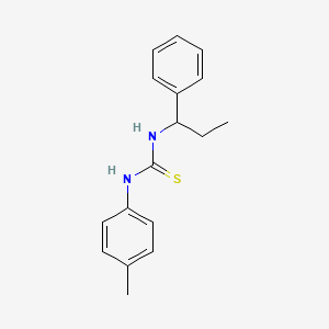 molecular formula C17H20N2S B14537448 N-(4-Methylphenyl)-N'-(1-phenylpropyl)thiourea CAS No. 62466-36-8