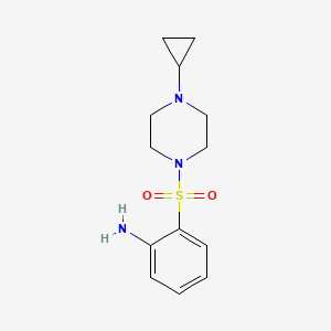 molecular formula C13H19N3O2S B1453746 2-(4-Cyclopropylpiperazine-1-sulfonyl)aniline CAS No. 1290734-17-6