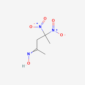 molecular formula C5H9N3O5 B14537495 N-(4,4-Dinitropentan-2-ylidene)hydroxylamine CAS No. 62116-05-6