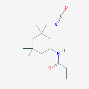 molecular formula C14H22N2O2 B14537502 N-[3-(Isocyanatomethyl)-3,5,5-trimethylcyclohexyl]prop-2-enamide CAS No. 61994-33-0