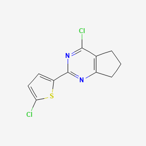 4-chloro-2-(5-chlorothiophen-2-yl)-5H,6H,7H-cyclopenta[d]pyrimidine