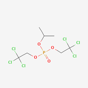 molecular formula C7H11Cl6O4P B14537530 Propan-2-yl bis(2,2,2-trichloroethyl) phosphate CAS No. 62217-76-9