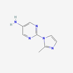 molecular formula C8H9N5 B1453754 2-(2-methyl-1H-imidazol-1-yl)pyrimidin-5-amine CAS No. 1250670-66-6