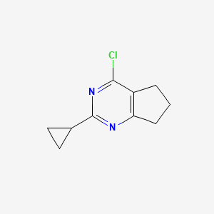 molecular formula C10H11ClN2 B1453755 4-chloro-2-cyclopropyl-5H,6H,7H-cyclopenta[d]pyrimidine CAS No. 1247618-11-6