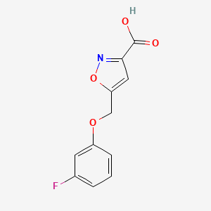 5-((3-Fluorophenoxy)methyl)isoxazole-3-carboxylic acid