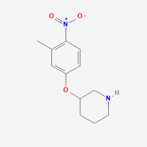 molecular formula C12H16N2O3 B1453761 3-(3-Methyl-4-nitrophenoxy)piperidine CAS No. 1303724-18-6