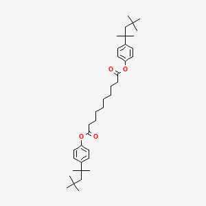molecular formula C38H58O4 B14537614 Bis[4-(2,4,4-trimethylpentan-2-YL)phenyl] decanedioate CAS No. 62421-95-8