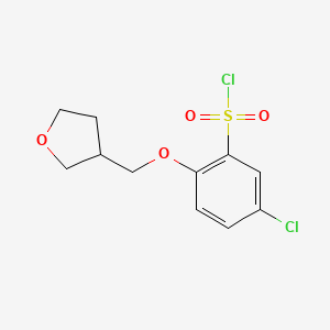 5-Chloro-2-(oxolan-3-ylmethoxy)benzene-1-sulfonyl chloride