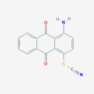 molecular formula C15H8N2O2S B14537637 Thiocyanic acid, 4-amino-9,10-dihydro-9,10-dioxo-1-anthracenyl ester CAS No. 62345-03-3