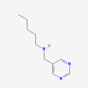 molecular formula C10H17N3 B1453769 Pentyl[(pyrimidin-5-yl)methyl]amine CAS No. 1342558-03-5