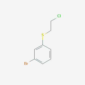 molecular formula C8H8BrClS B1453771 1-Bromo-3-[(2-chloroethyl)sulfanyl]benzene CAS No. 1341412-54-1