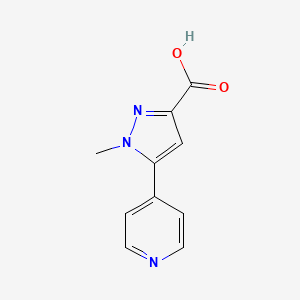 molecular formula C10H9N3O2 B1453776 1-methyl-5-(pyridin-4-yl)-1H-pyrazole-3-carboxylic acid CAS No. 1225528-67-5