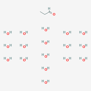 molecular formula C3H40O18 B14537766 Propanal;heptadecahydrate CAS No. 62288-00-0