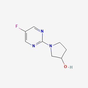 molecular formula C8H10FN3O B1453777 1-(5-Fluoropyrimidin-2-yl)pyrrolidin-3-ol CAS No. 1261233-86-6
