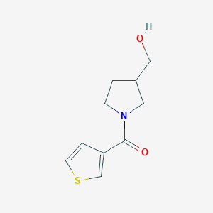 molecular formula C10H13NO2S B1453779 (3-(Hydroxymethyl)pyrrolidin-1-yl)(thiophen-3-yl)methanone CAS No. 1249443-27-3