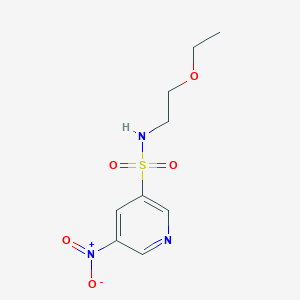 molecular formula C9H13N3O5S B14537802 N-(2-Ethoxyethyl)-5-nitropyridine-3-sulfonamide CAS No. 62009-13-6