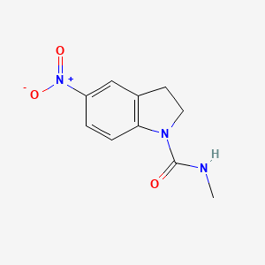 molecular formula C10H11N3O3 B14537826 N-Methyl-5-nitro-2,3-dihydro-1H-indole-1-carboxamide CAS No. 62368-19-8