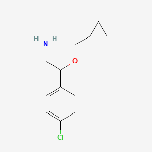 molecular formula C12H16ClNO B1453783 2-(4-Chlorophenyl)-2-(cyclopropylmethoxy)ethan-1-amine CAS No. 1250007-47-6