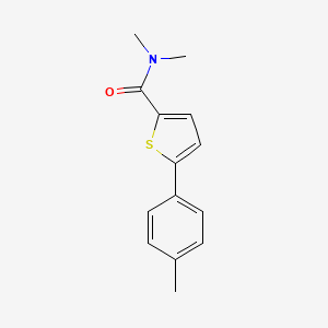 molecular formula C14H15NOS B14537859 N,N-Dimethyl-5-(4-methylphenyl)thiophene-2-carboxamide CAS No. 62404-20-0