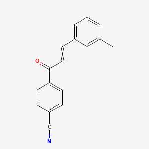 molecular formula C17H13NO B14537909 Benzonitrile, 4-[3-(3-methylphenyl)-1-oxo-2-propenyl]- CAS No. 62490-50-0