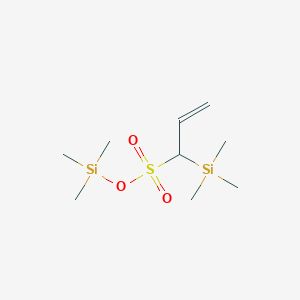 molecular formula C9H22O3SSi2 B14537951 Trimethylsilyl 1-(trimethylsilyl)prop-2-ene-1-sulfonate CAS No. 62425-71-2