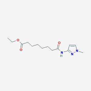 molecular formula C14H23N3O3 B14537956 Ethyl 8-[(1-methyl-1H-pyrazol-3-yl)amino]-8-oxooctanoate CAS No. 62399-74-0