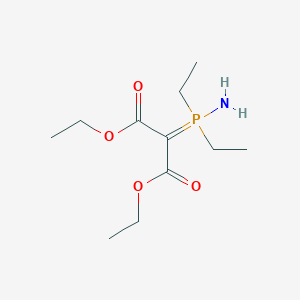 molecular formula C11H22NO4P B14537974 Diethyl [amino(diethyl)-lambda~5~-phosphanylidene]propanedioate CAS No. 62346-76-3