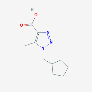 molecular formula C10H15N3O2 B1453798 1-(环戊基甲基)-5-甲基-1H-1,2,3-三唑-4-羧酸 CAS No. 1275179-64-0