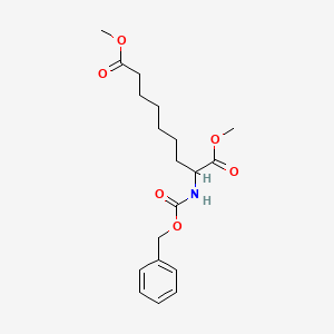 molecular formula C19H27NO6 B14538045 Dimethyl 2-{[(benzyloxy)carbonyl]amino}nonanedioate CAS No. 62333-45-3