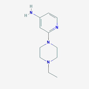 molecular formula C11H18N4 B1453808 2-(4-乙基哌嗪-1-基)吡啶-4-胺 CAS No. 892867-11-7