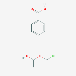 molecular formula C10H13ClO4 B14538147 Benzoic acid;1-(chloromethoxy)ethanol CAS No. 62254-56-2