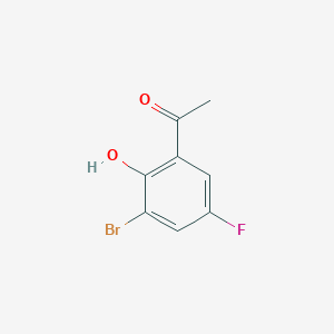 molecular formula C8H6BrFO2 B1453816 1-(3-Bromo-5-fluoro-2-hydroxyphenyl)ethanone CAS No. 393-62-4