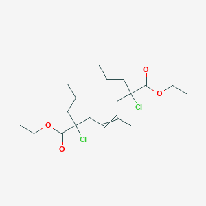 molecular formula C19H32Cl2O4 B14538221 Diethyl 2,7-dichloro-4-methyl-2,7-dipropyloct-4-enedioate CAS No. 62377-86-0