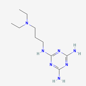 molecular formula C10H21N7 B14538244 N~2~-[3-(Diethylamino)propyl]-1,3,5-triazine-2,4,6-triamine CAS No. 61912-31-0