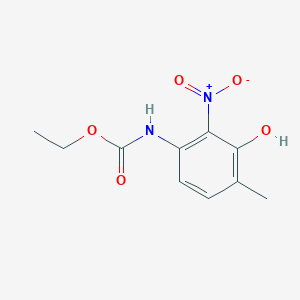 molecular formula C10H12N2O5 B14538283 Ethyl (3-hydroxy-4-methyl-2-nitrophenyl)carbamate CAS No. 62106-36-9