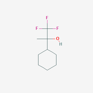 molecular formula C9H15F3O B1453829 2-Cyclohexyl-1,1,1-trifluoropropan-2-ol CAS No. 681811-73-4