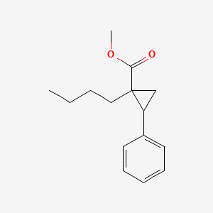 molecular formula C15H20O2 B14538304 Methyl 1-butyl-2-phenylcyclopropane-1-carboxylate CAS No. 62360-10-5