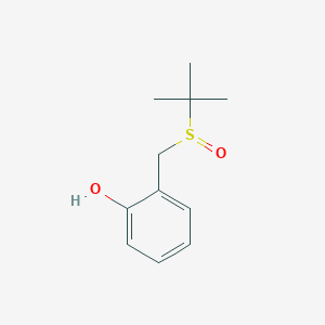 molecular formula C11H16O2S B14538308 Phenol, 2-[[(1,1-dimethylethyl)sulfinyl]methyl]- CAS No. 62296-37-1