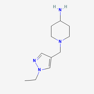 1-((1-ethyl-1H-pyrazol-4-yl)methyl)piperidin-4-amine