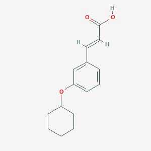 molecular formula C15H18O3 B1453842 3-[3-(Cyclohexyloxy)phenyl]prop-2-enoic acid CAS No. 1087799-13-0