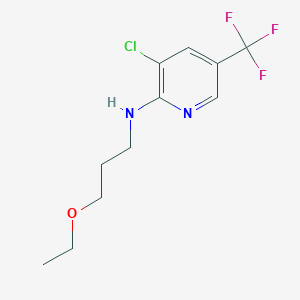 molecular formula C11H14ClF3N2O B1453844 3-Chloro-N-(3-ethoxypropyl)-5-(trifluoromethyl)-2-pyridinamine CAS No. 1040309-94-1