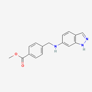 molecular formula C16H15N3O2 B1453845 methyl 4-{[(2H-indazol-6-yl)amino]methyl}benzoate CAS No. 864414-59-5