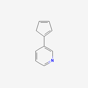 molecular formula C10H9N B14538452 3-(Cyclopenta-1,3-dien-1-yl)pyridine CAS No. 62113-28-4
