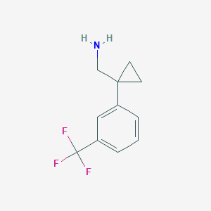 molecular formula C11H12F3N B1453847 {1-[3-(Trifluoromethyl)phenyl]cyclopropyl}methanamine CAS No. 886365-96-4